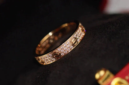 [Vintora]LOVE RING 3.6MM DIAMOND PAVED