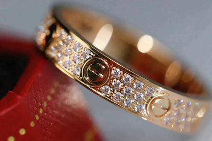 [Vintora]LOVE RING 3.6MM DIAMOND PAVED