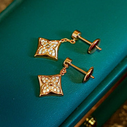 [Vintora]STAR DIAMONDS EARRINGS GOLD