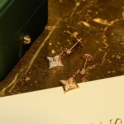 [Vintora]STAR DIAMONDS EARRINGS GOLD