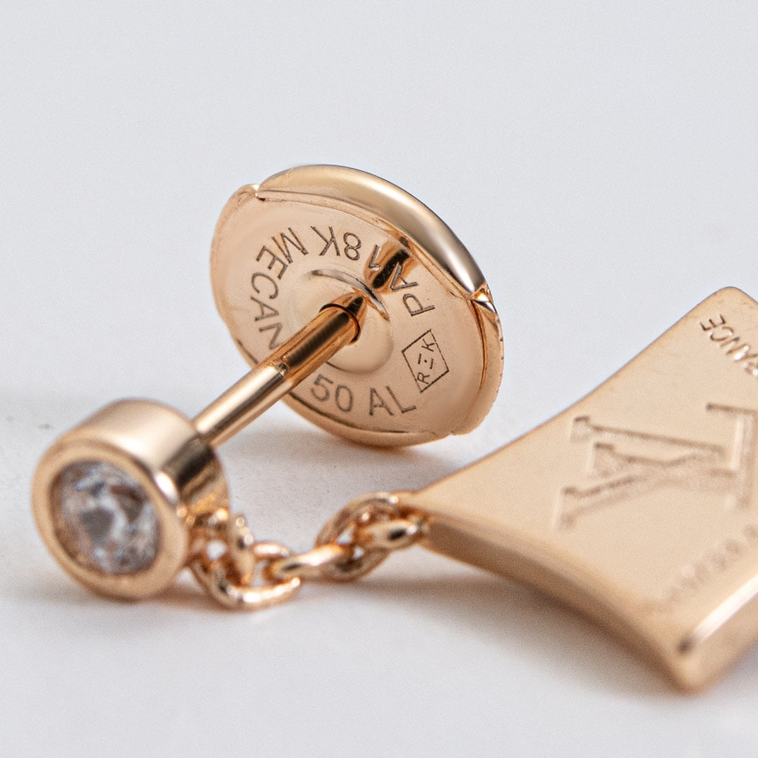 [Vintora]STAR DIAMONDS EARRINGS GOLD