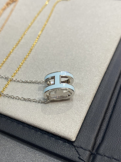 [Vintora]POP H LIGHT BLUE NECKLACE