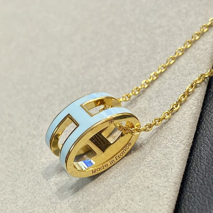 [Vintora]POP H LIGHT BLUE NECKLACE