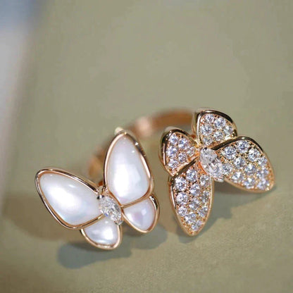 [Vintora]TWIN BUTTERFLY DIAMOND MOP RING