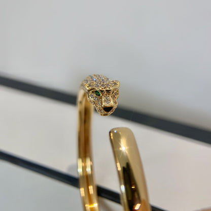 [Vintora]PANTHERE GOLD DIAMOND OPEN BRACELET