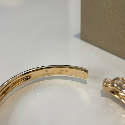 [Vintora]PANTHERE GOLD DIAMOND OPEN BRACELET