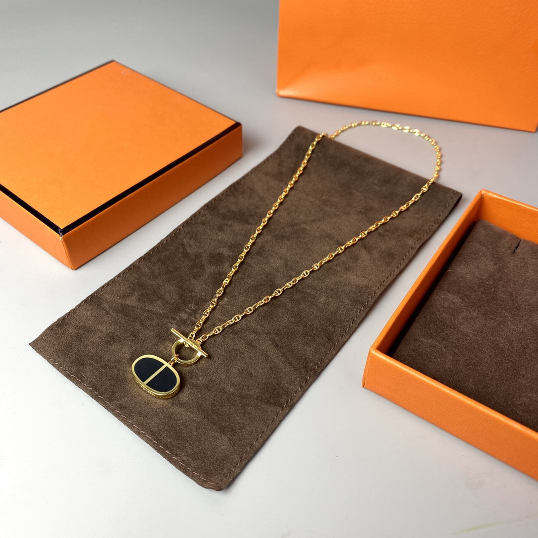 [Vintora]CHAINE VERSO BLACK CERAMIC NECKLACE