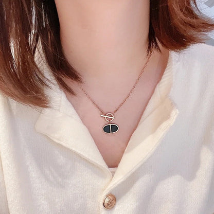 [Vintora]CHAINE VERSO BLACK CERAMIC NECKLACE