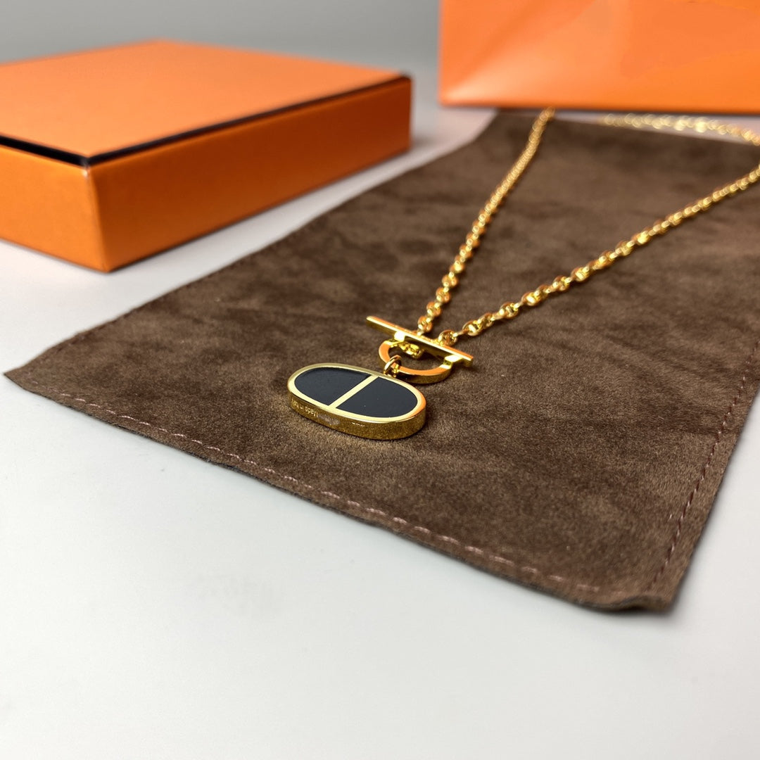 [Vintora]CHAINE VERSO BLACK CERAMIC NECKLACE