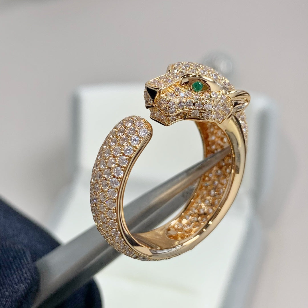 [Vintora]PANTHERE PINK GOLD DIAMOND RING
