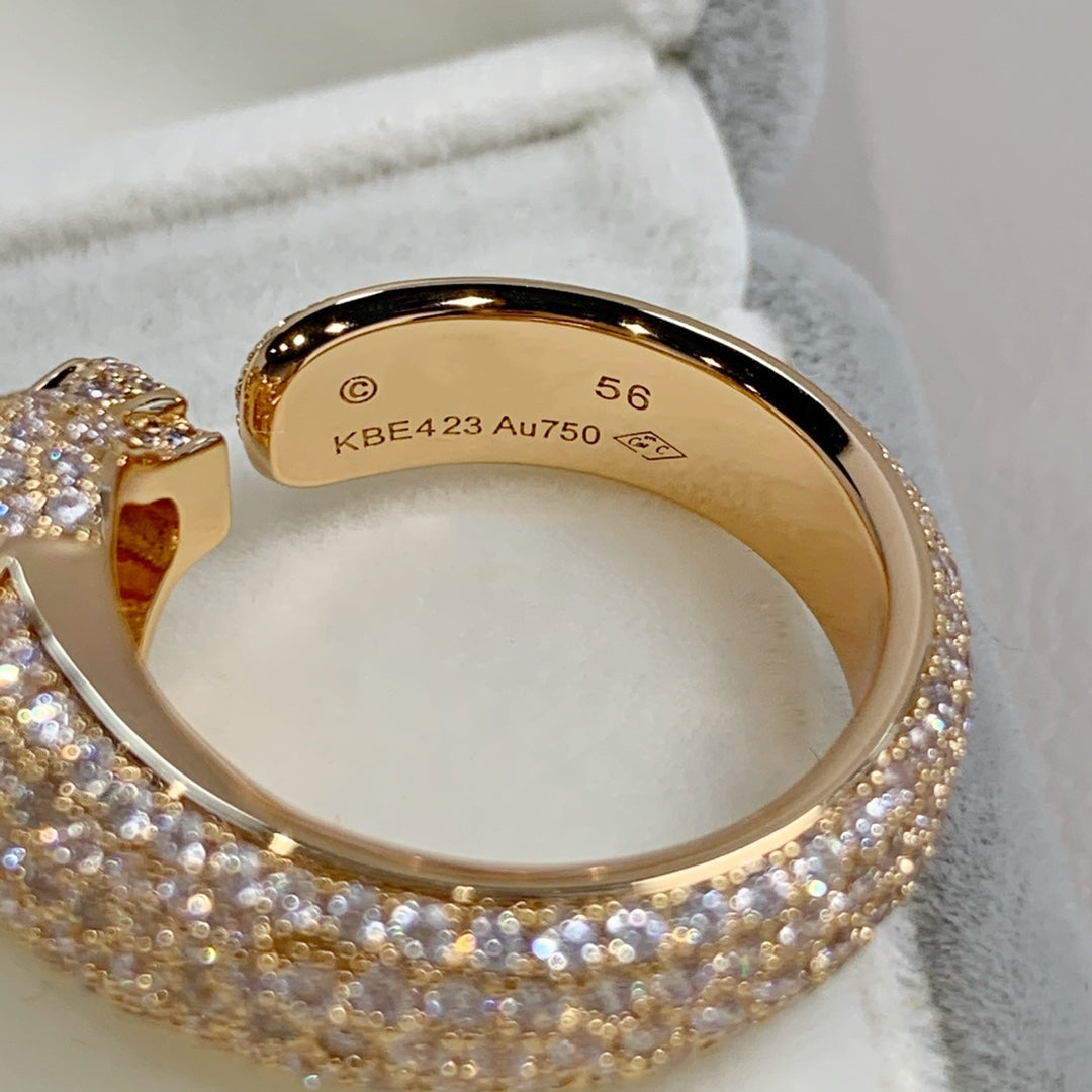 [Vintora]PANTHERE PINK GOLD DIAMOND RING