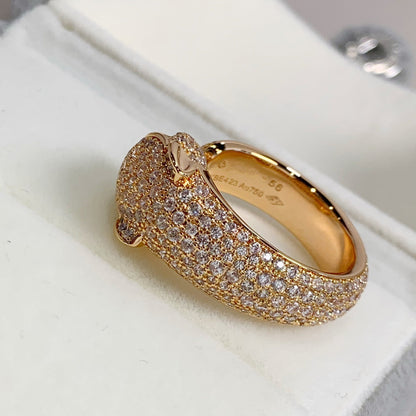 [Vintora]PANTHERE PINK GOLD DIAMOND RING