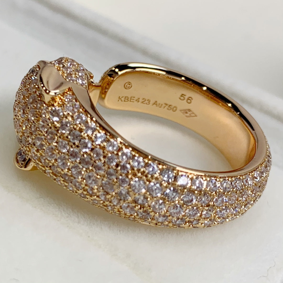 [Vintora]PANTHERE PINK GOLD DIAMOND RING