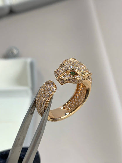 [Vintora]PANTHERE PINK GOLD DIAMOND RING