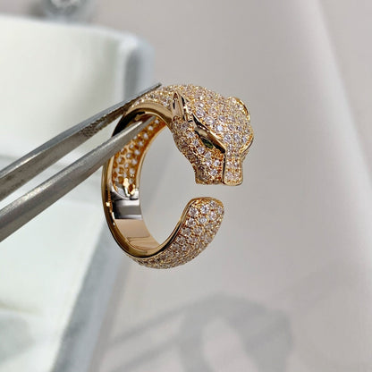 [Vintora]PANTHERE PINK GOLD DIAMOND RING