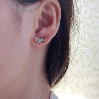 [Vintora]BUTTERFLY DARK MOP  EARRINGS