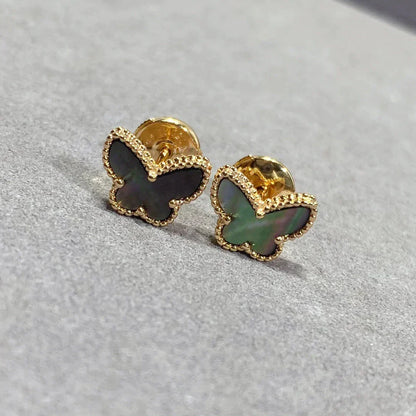 [Vintora]BUTTERFLY DARK MOP  EARRINGS