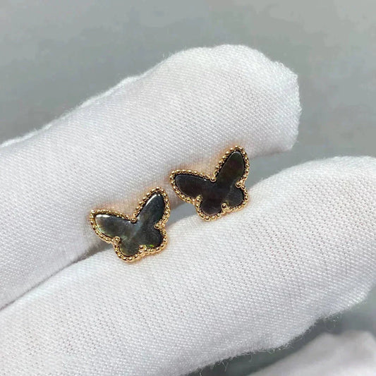 [Vintora]BUTTERFLY DARK MOP  EARRINGS