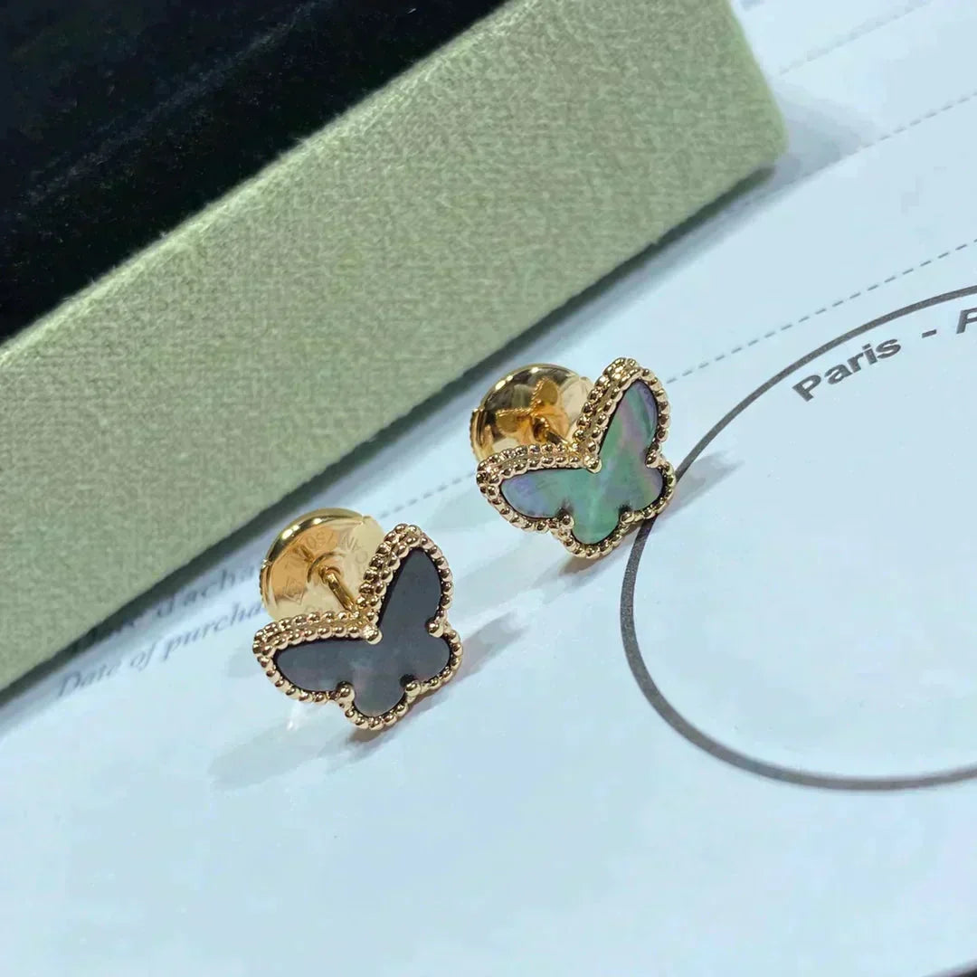 [Vintora]BUTTERFLY DARK MOP  EARRINGS