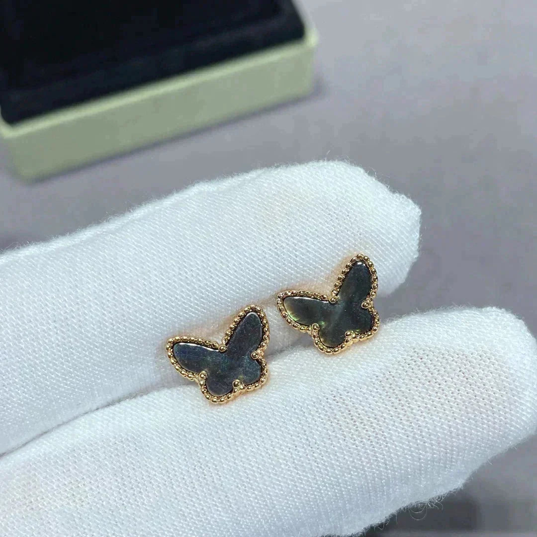 [Vintora]BUTTERFLY DARK MOP  EARRINGS