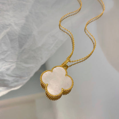 [Vintora]CLOVER 25MM MOP LARGE PENDANT NECKLACE
