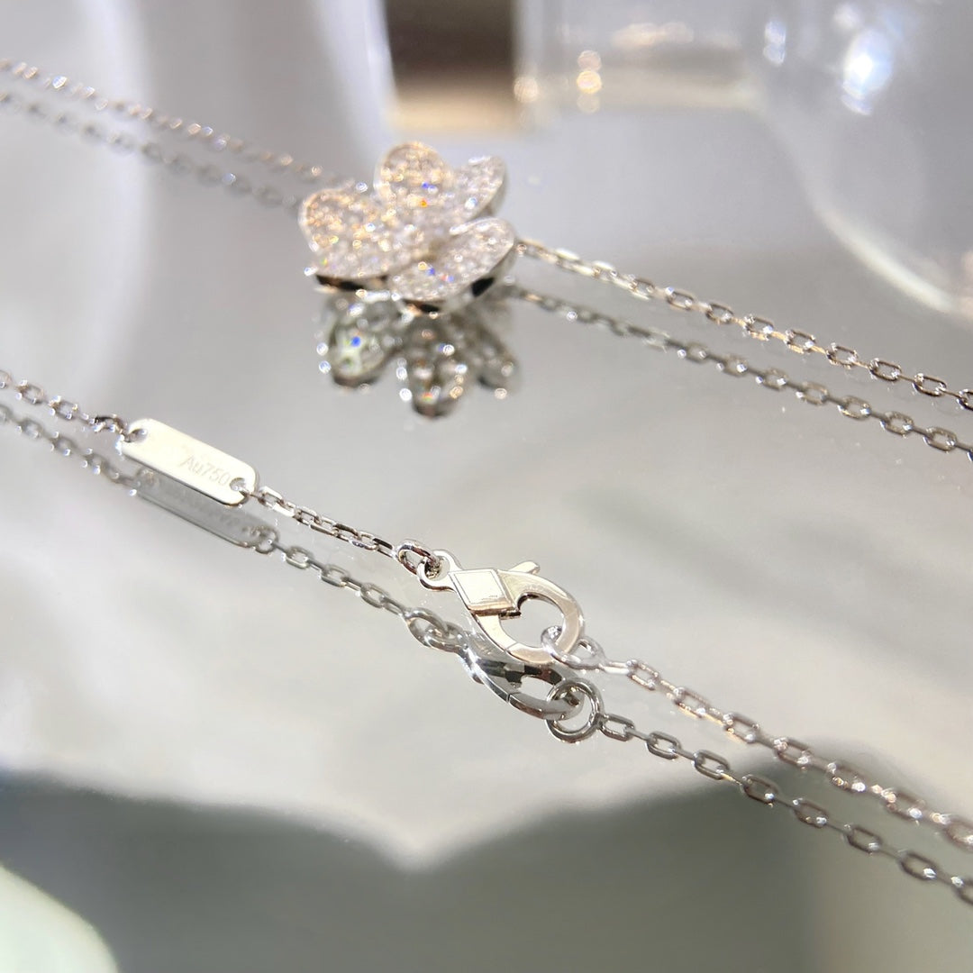 [Vintora]FLOWER DIAMOND NECKLACE