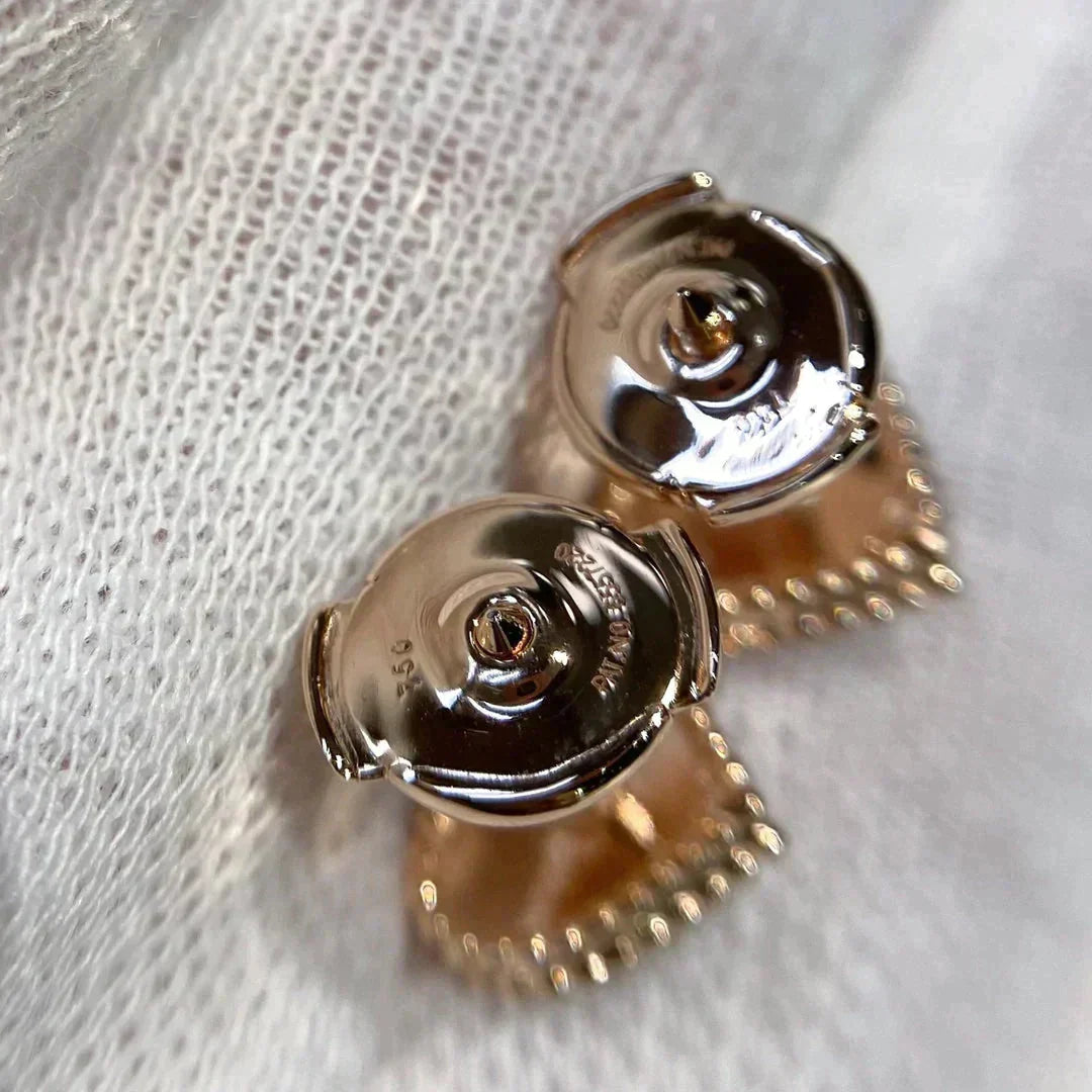 [Vintora]HEART CARNELIAN STUD EARRINGS