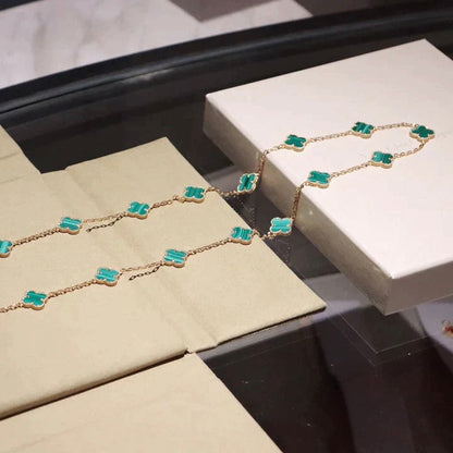[Vintora]CLOVER 20 MOTIFS MALACHITE GOLD