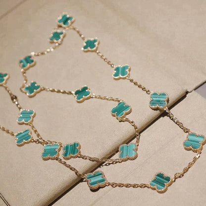 [Vintora]CLOVER 20 MOTIFS MALACHITE GOLD