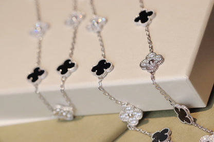 [Vintora]CLOVER 20 MOTIFS ONYX DIAMOND SILVER