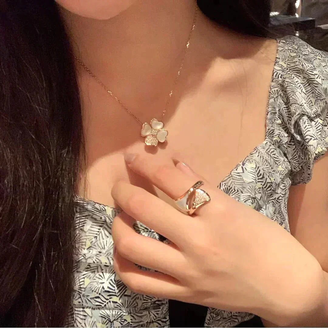 [Vintora]CLOVER MOP DIAMOND Vintora GOLD NECKLACE
