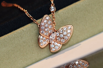[Vintora]BUTTERFLY DIAMOND NECKLACE
