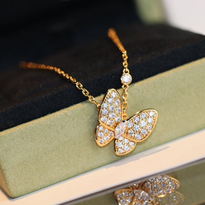 [Vintora]BUTTERFLY DIAMOND NECKLACE