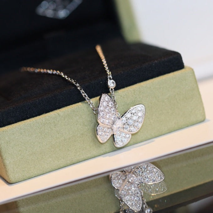 [Vintora]BUTTERFLY DIAMOND NECKLACE