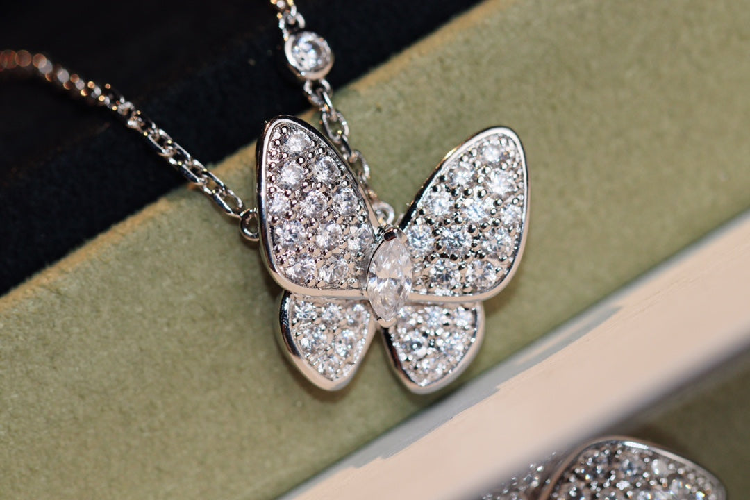[Vintora]BUTTERFLY DIAMOND NECKLACE