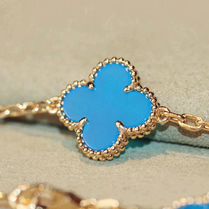 [Vintora]CLOVER 20 MOTIFS TURQUOISE GOLD