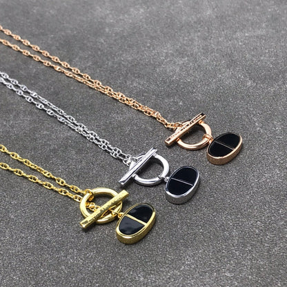 [Vintora]CHAINE VERSO BLACK CERAMIC  NECKLACE