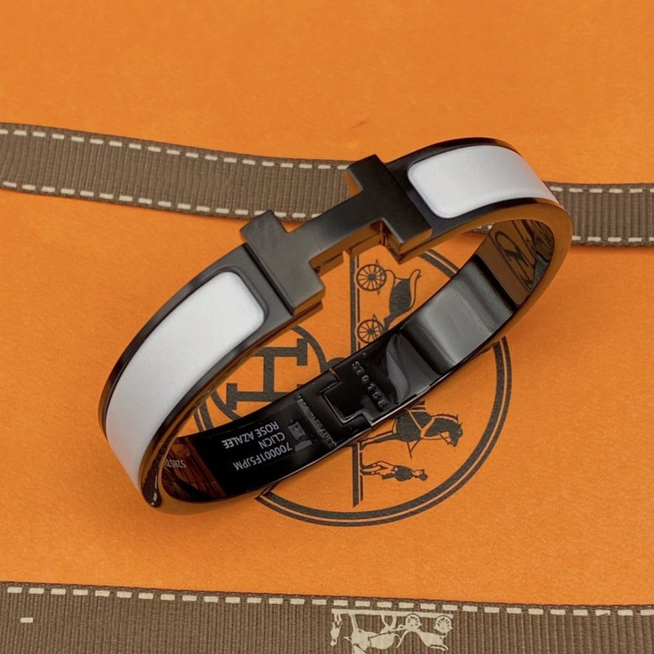 [Vintora]H BRACELET 12MM BLACK WHITE CERAMIC