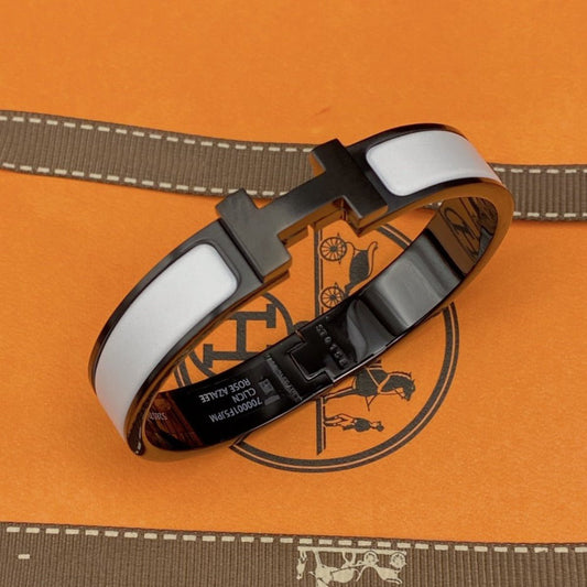 [Vintora]H BRACELET 12MM BLACK WHITE CERAMIC