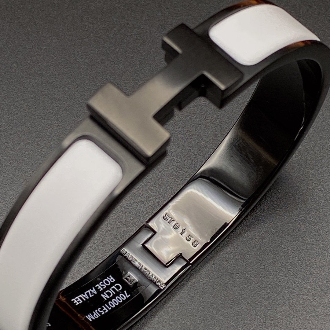 [Vintora]H BRACELET 12MM BLACK WHITE CERAMIC