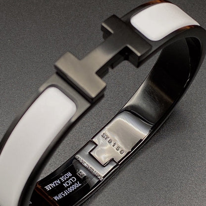 [Vintora]H BRACELET 12MM BLACK WHITE CERAMIC