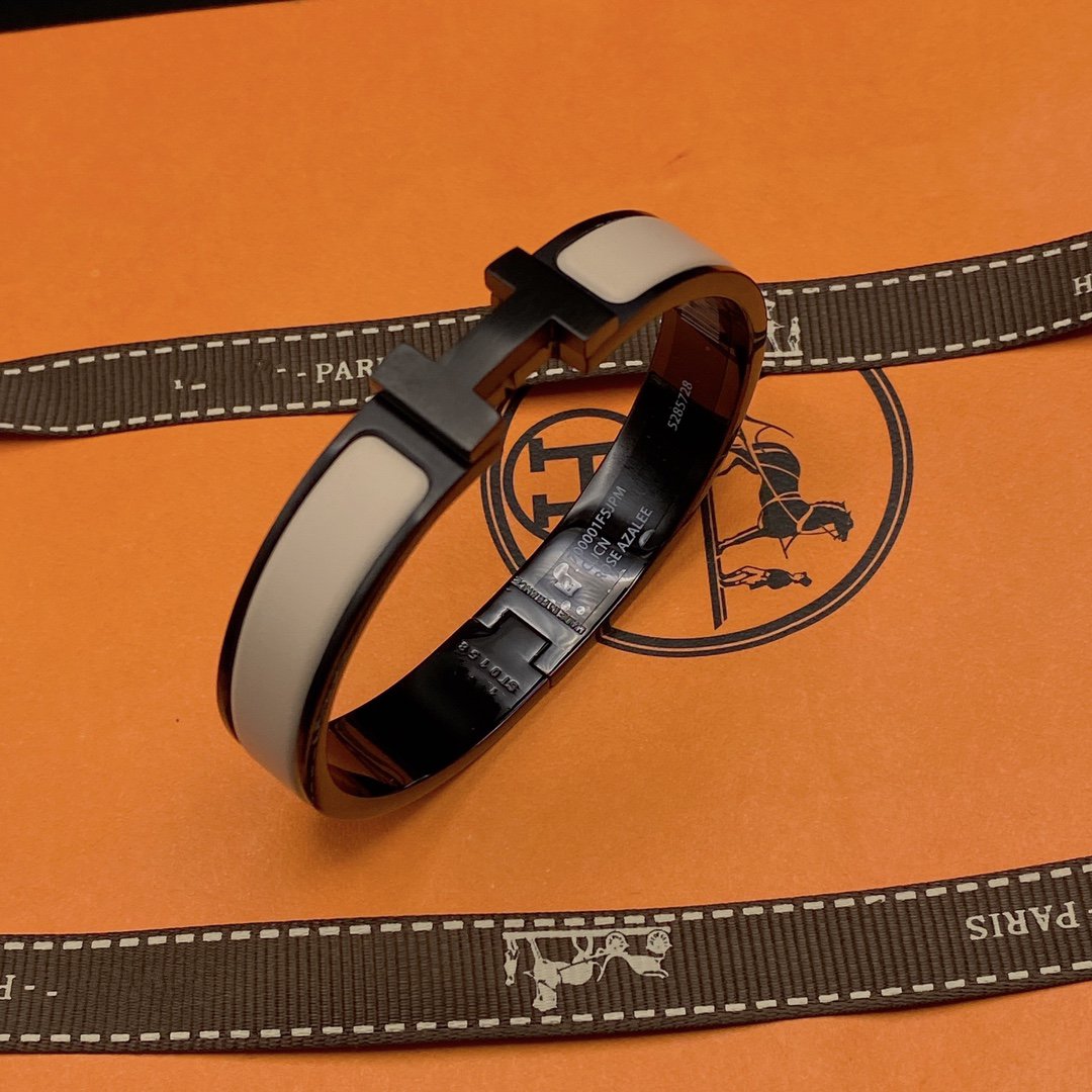 [Vintora]H BRACELET 12MM BLACK BEIGE CERAMIC