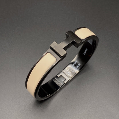 [Vintora]H BRACELET 12MM BLACK BEIGE CERAMIC