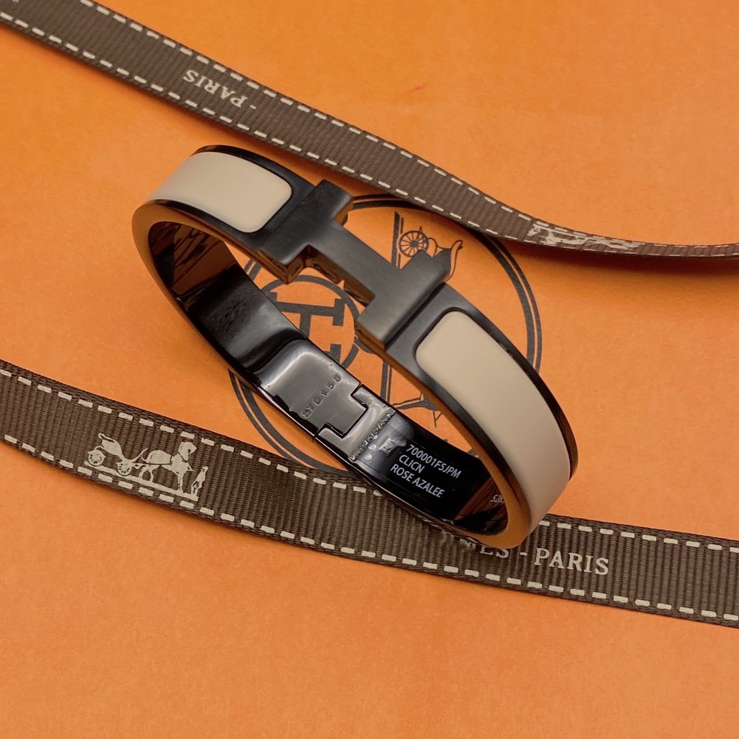 [Vintora]H BRACELET 12MM BLACK BEIGE CERAMIC