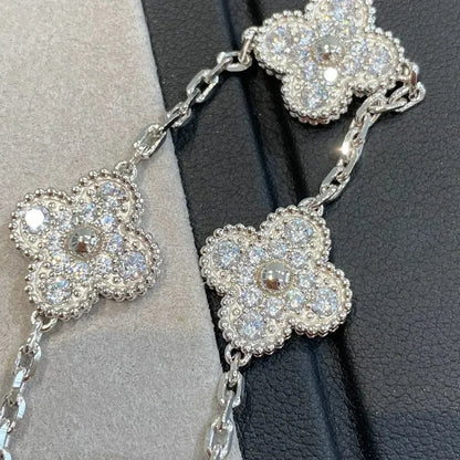 [Vintora] CLOVER 5 MOTIF FULL DIAMOND BRACELET COLLECTION