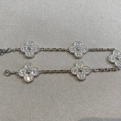 [Vintora] CLOVER 5 MOTIF FULL DIAMOND BRACELET COLLECTION