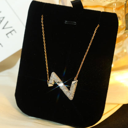 [Vintora]VOLT SILVER DIAMOND PEDANT NECKLACE
