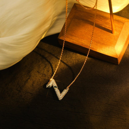 [Vintora]VOLT SILVER DIAMOND PEDANT NECKLACE