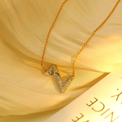[Vintora]VOLT SILVER DIAMOND PEDANT NECKLACE