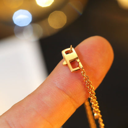 [Vintora]STAR AND SUN DIAMOND PINK GOLD NECKLACE